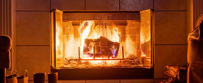 Mendota Hearth Landscape Fireplace Installation in Bergenfield, New Jersey