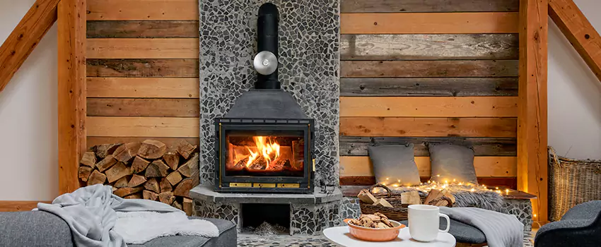 Thelin Hearth Products Direct Vent Gas Stove Fireplace Inspection in Bergenfield, New Jersey